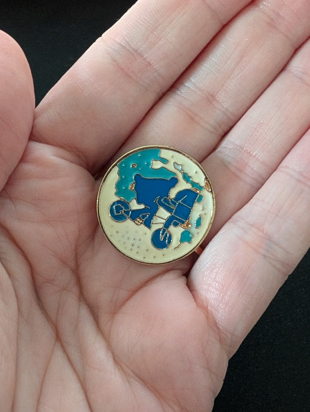 E.T. Flying Bicycle Enamel Pin